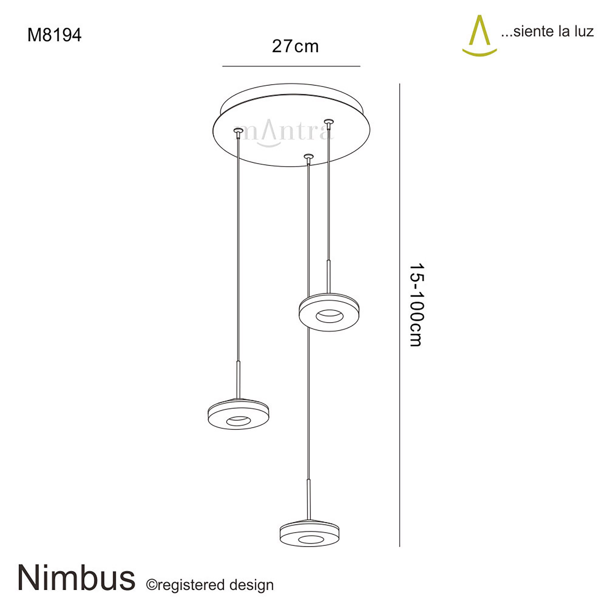 Nimbus Ceiling Lights Mantra Fusion Multiple Pendant